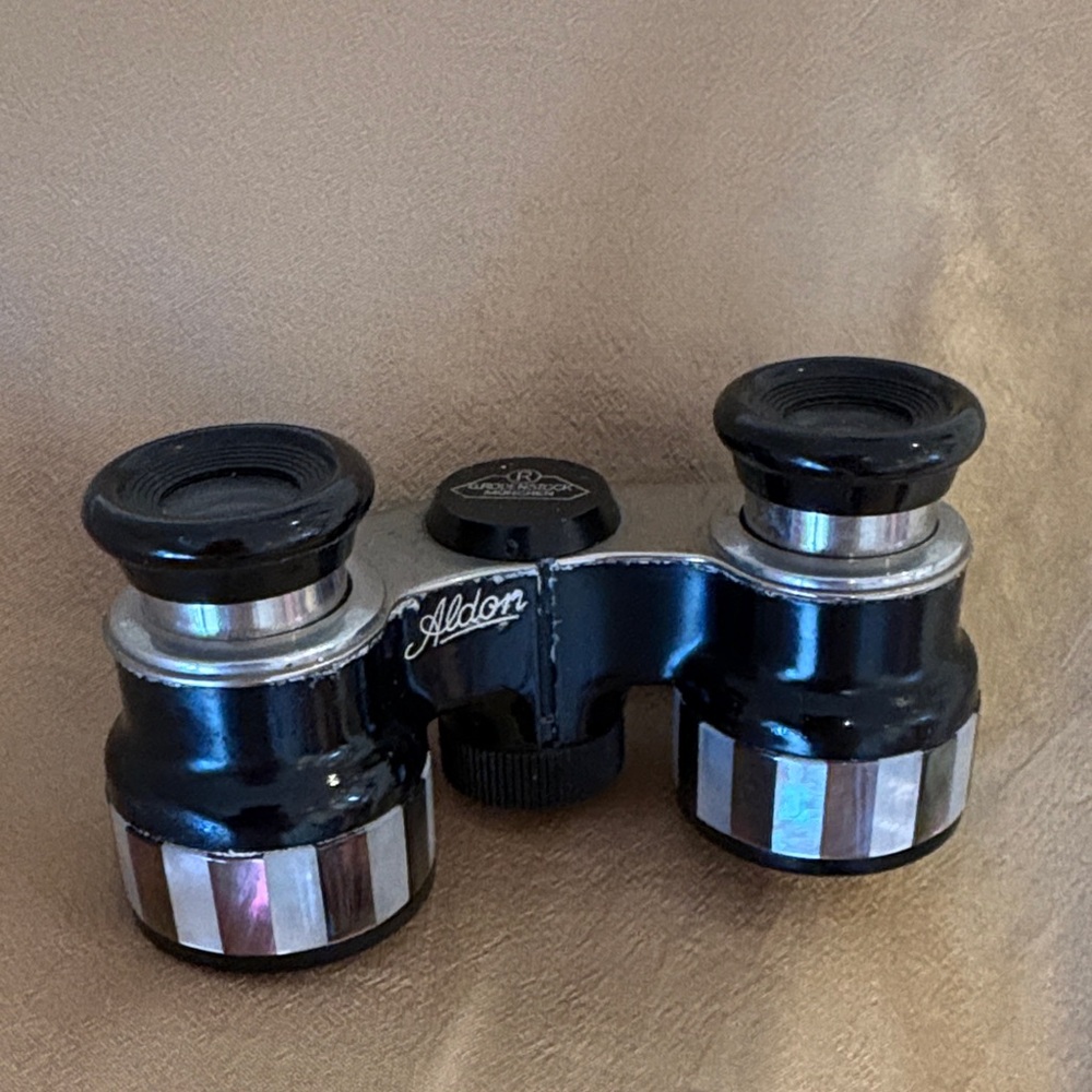 Black and Silver Compact Opera Binoculars